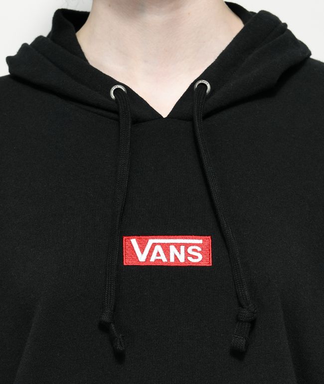 vans black and red hoodie
